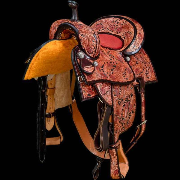 Hand Tooled Racer Western Saddle